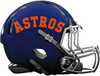 Houston Astros Custom Concept Navy Blue Mini Riddell Speed Football Helmet