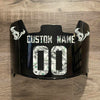 Houston Texans Custom Name & Number Full Size Football Helmet Visor Shield Black Dark Tint w/ Clips - MONEY PRINT