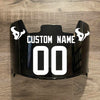 Houston Texans Custom Name & Number Full Size Football Helmet Visor Shield Black Dark Tint w/ Clips - WHITE