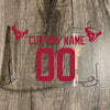Houston Texans Custom Name & Number Full Size Football Helmet Visor Shield Clear w/ Clips - RED
