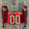Houston Texans Custom Name & Number Mini Football Helmet Visor Shield Red Chrome Mirror w/ Clips - CAMO