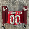Houston Texans Custom Name & Number Mini Football Helmet Visor Shield Red Chrome Mirror w/ Clips - MONEY PRINT