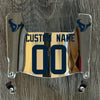 Houston Texans Custom Name & Number Mini Football Helmet Visor Shield Silver Chrome Mirror w/ Clips - NAVY BLUE