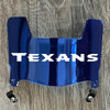 Houston Texans Mini Football Helmet Visor Shield Blue Chrome Mirror w/ Clips