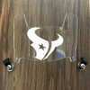 Houston Texans Mini Football Helmet Visor Shield Clear w/ Clips