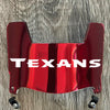 Houston Texans Mini Football Helmet Visor Shield Red Chrome Mirror w/ Clips