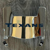 Houston Texans Mini Football Helmet Visor Shield Silver Chrome Mirror w/ Clips