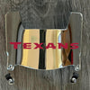 Houston Texans Mini Football Helmet Visor Shield Silver Chrome Mirror w/ Clips