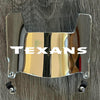 Houston Texans Mini Football Helmet Visor Shield Silver Chrome Mirror w/ Clips