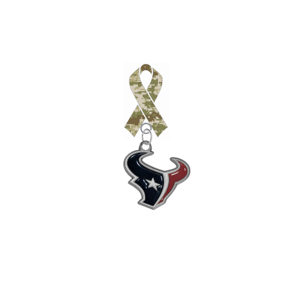 Houston Texans NFL Salute to Service Military Appreciation Camo Ribbon Lapel Pin