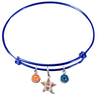 Houston Astros Style 2 Blue MLB Expandable Wire Bangle Charm Bracelet