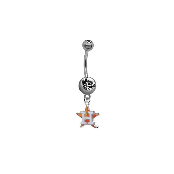 Houston Astros Style 2 MLB Baseball Belly Button Navel Ring