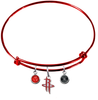 Houston Rockets RED Color Edition Expandable Wire Bangle Charm Bracelet
