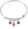 Houston Rockets NBA Expandable Wire Bangle Charm Bracelet