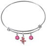 Houston Rockets NBA Expandable Wire Bangle Charm Bracelet