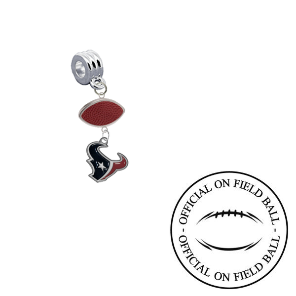 Houston Texans On Field Football Universal European Bracelet Charm (Pandora Compatible)