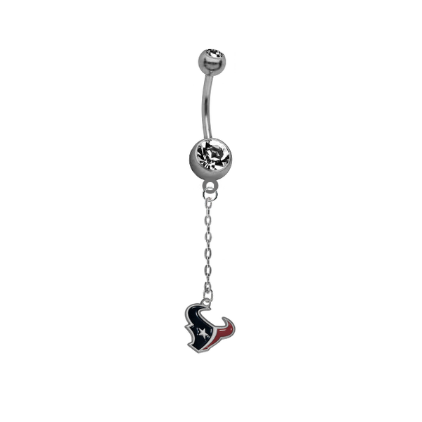 Houston Texans Chain NFL Football Belly Button Navel Ring