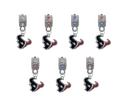 Houston Texans NFL Football Crystal Rhinestone European Bracelet Charm