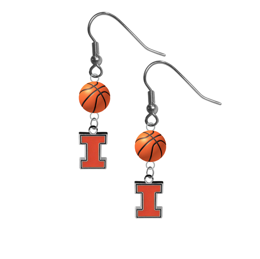 Illinois Fighting Illini NCAA Basketball Dangle Earrings