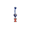 Illinois Fighting Illini BLUE College Belly Button Navel Ring