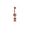 Illinois Fighting Illini ORANGE College Belly Button Navel Ring
