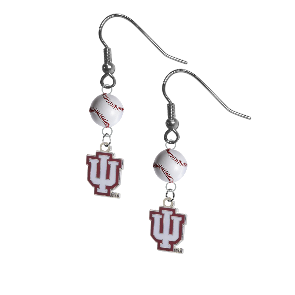 Indiana Hoosiers NCAA Baseball Dangle Earrings