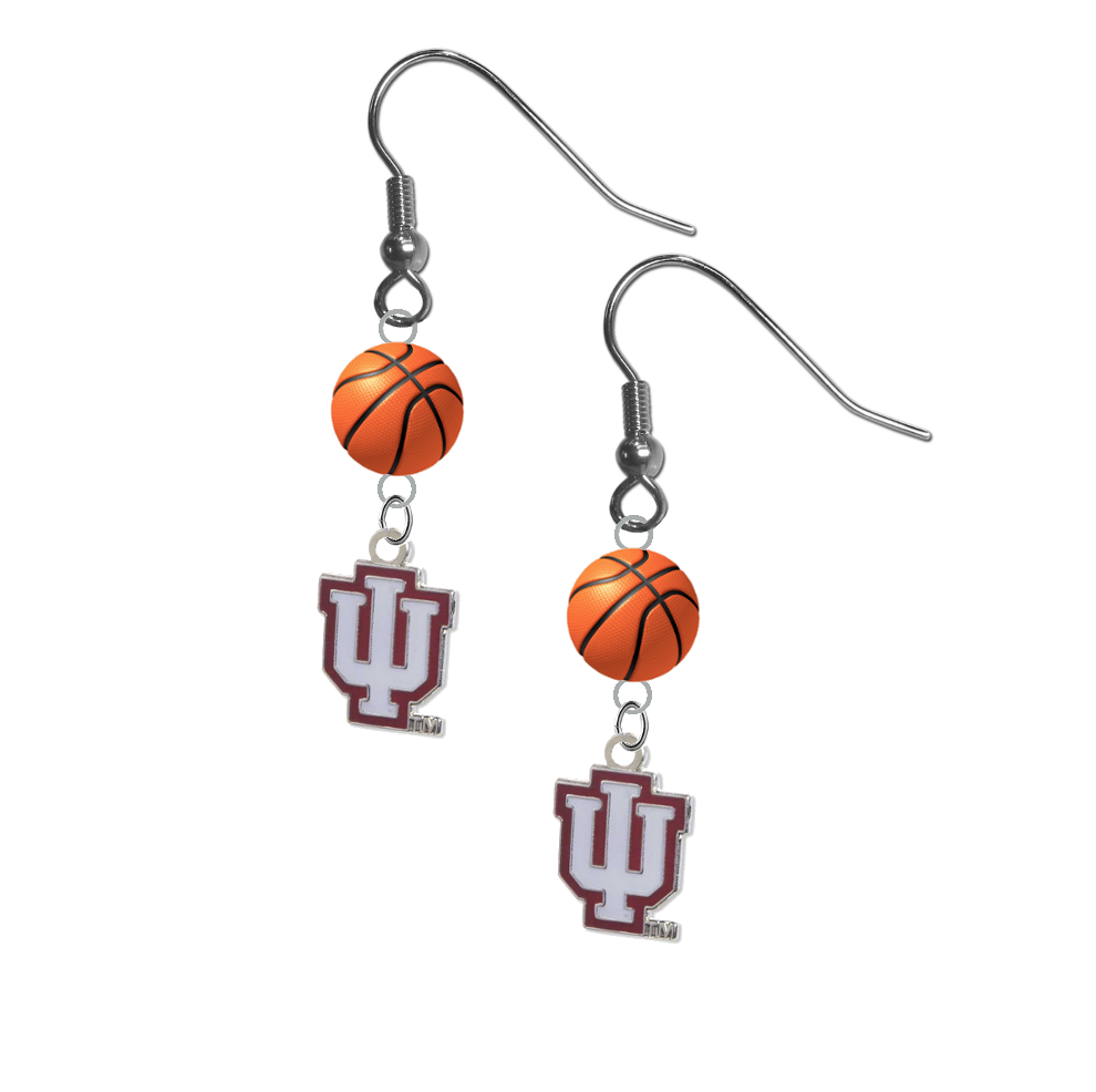 Indiana Hoosiers NCAA Basketball Dangle Earrings