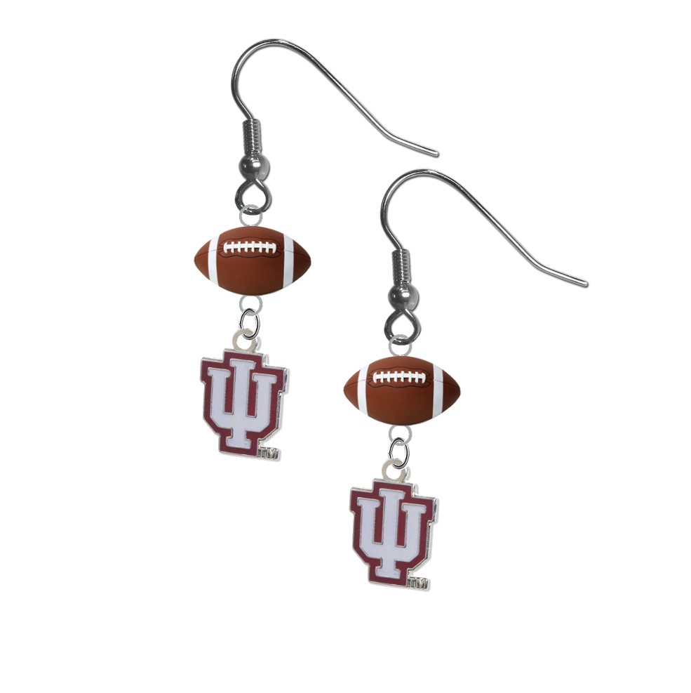 Indiana Hoosiers NCAA Football Dangle Earrings