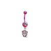 Indiana Hoosiers PINK College Belly Button Navel Ring