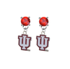 Indiana Hoosiers RED Swarovski Crystal Stud Rhinestone Earrings