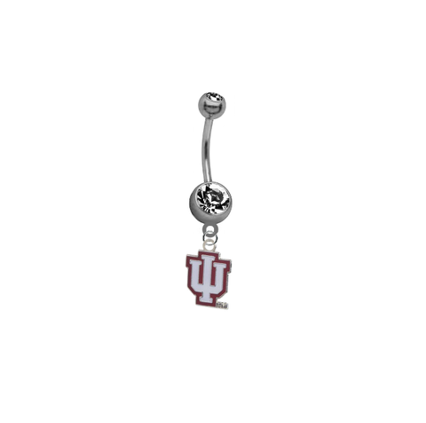 Indiana Hoosiers SILVER College Belly Button Navel Ring