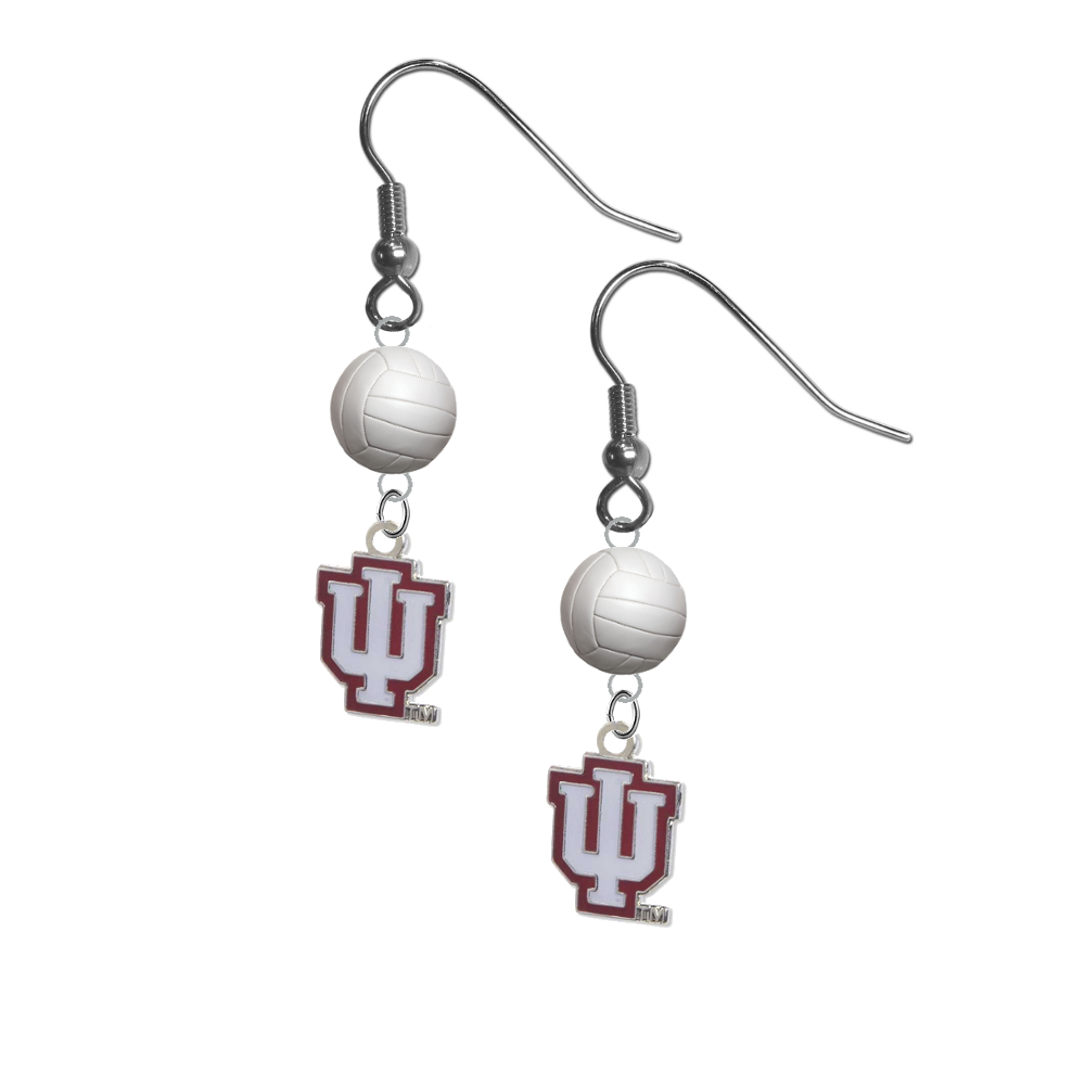 Indiana Hoosiers NCAA Volleyball Dangle Earrings