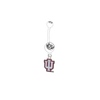 Indiana Hoosiers WHITE College Belly Button Navel Ring