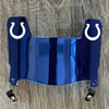 Indianapolis Colts Mini Football Helmet Visor Shield Blue Chrome Mirror w/ Clips