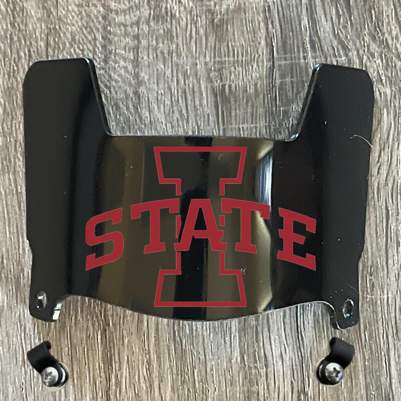 Iowa State Cyclones Mini Football Helmet Visor Shield Black Dark Tint w/ Clips