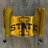 Iowa State Cyclones Mini Football Helmet Visor Shield Gold Chrome Mirror w/ Clips