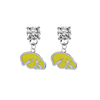 Iowa Hawkeyes 2 CLEAR Swarovski Crystal Stud Rhinestone Earrings