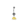 Iowa Hawkeyes Style 2 SILVER College Belly Button Navel Ring 
