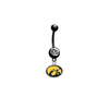 Iowa Hawkeyes BLACK College Belly Button Navel Ring