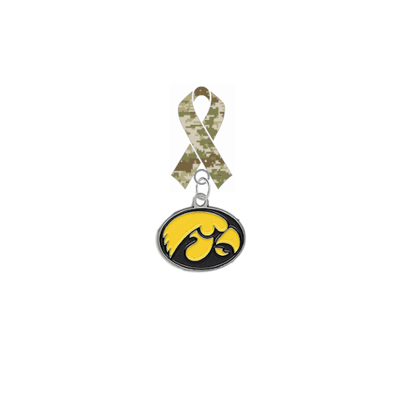 Iowa Hawkeyes Salute to Service Military Appreciation Camo Ribbon Lapel Pin