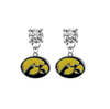 Iowa Hawkeyes CLEAR Swarovski Crystal Stud Rhinestone Earrings