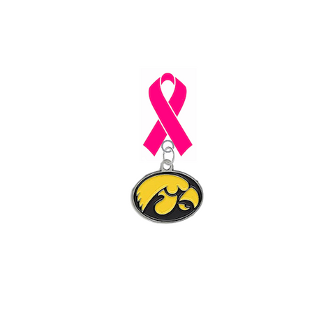 Iowa Hawkeyes Breast Cancer Awareness / Mothers Day Pink Ribbon Lapel Pin