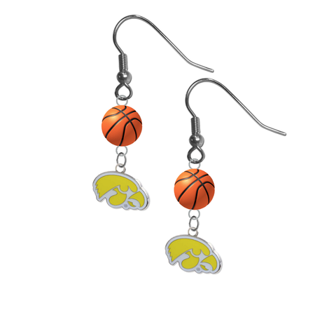 Iowa Hawkeyes Style 2 NCAA Basketball Dangle Earrings