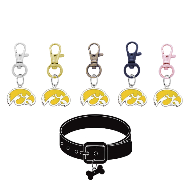 Iowa Hawkeyes 2 NCAA Pet Tag Dog Cat Collar Charm