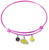 Iowa Hawkeyes Style 2 NCAA Pink Expandable Wire Bangle Charm Bracelet