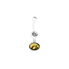 Iowa Hawkeyes WHITE College Belly Button Navel Ring