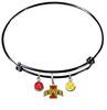 Iowa State Cyclones NCAA Black Expandable Wire Bangle Charm Bracelet