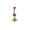 Iowa State Cyclones RED College Belly Button Navel Ring