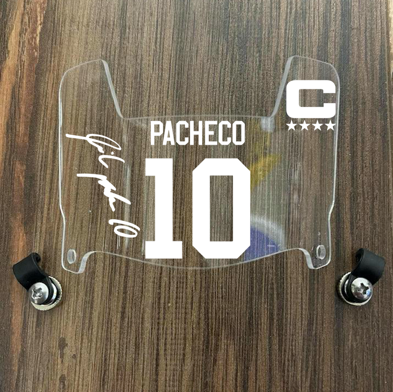 Kansas City Chiefs Isiah Pacheco Mini Football Helmet Visor Shield Clear w/ Clips - PICK COLOR
