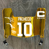 Kansas City Chiefs Isiah Pacheco Mini Football Helmet Visor Shield Gold Chrome Mirror w/ Clips - PICK COLOR